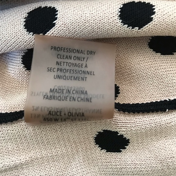 Alice + Olivia Polka Dot Knit Sheath Dress Size Small - Picture 6 of 7